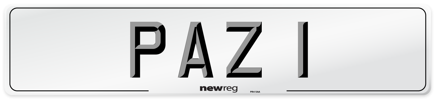 PAZ 1 Number Plate from New Reg